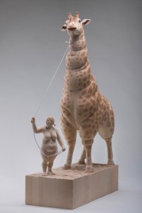 "my favorite pet", limewood, acrilic colors, 70cm, 2010