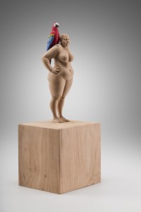 "captain and vice-captain II" - 39 cm - applewood, acrilic colors - 2015