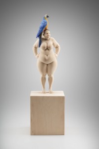 "captain and vice" - 41 cm - stonepinewood, acrilic colors - 2015