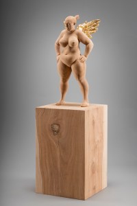 "Basejumper" - 72cm - applewood, goldleaves - 2016