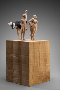 We are nort alone/ 60 cm / painted applewood / 2016