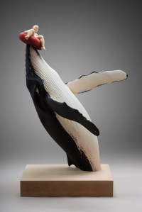 "Rocket takeoff" - 60 cm - lindenwood, acrilic colors - 2015