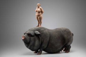 "Fitness trainer" - 64 x 45 cm - Lindenwood, acrylic colors - 2015