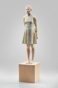 Deep waters / 108 x 25 x 25 cm / limewood, pencil / 2021