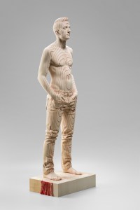 dawn 98 x 29 x 21 cm limewood, cotton fabric 2023